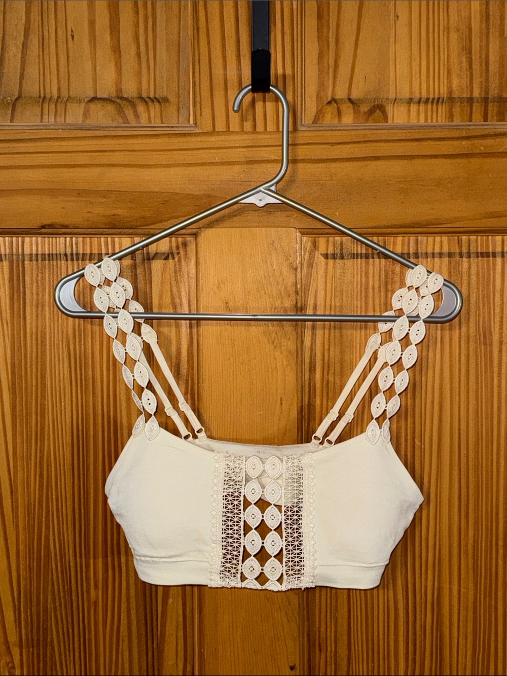 Crochet-Trim White Bralette Top